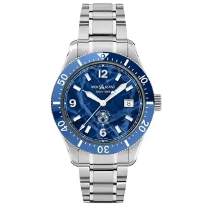 MONTBLANC WATCH 1858 ICED SEA DATE 41MM Blue Automatic Steel 129369