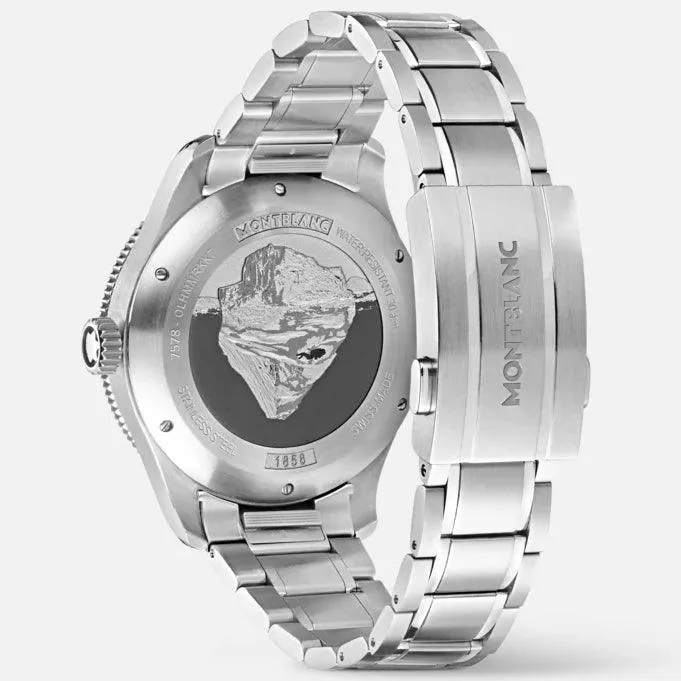 MONTBLANC WATCH 1858 ICED SEA DATE 41MM Blue Automatic Steel 129369