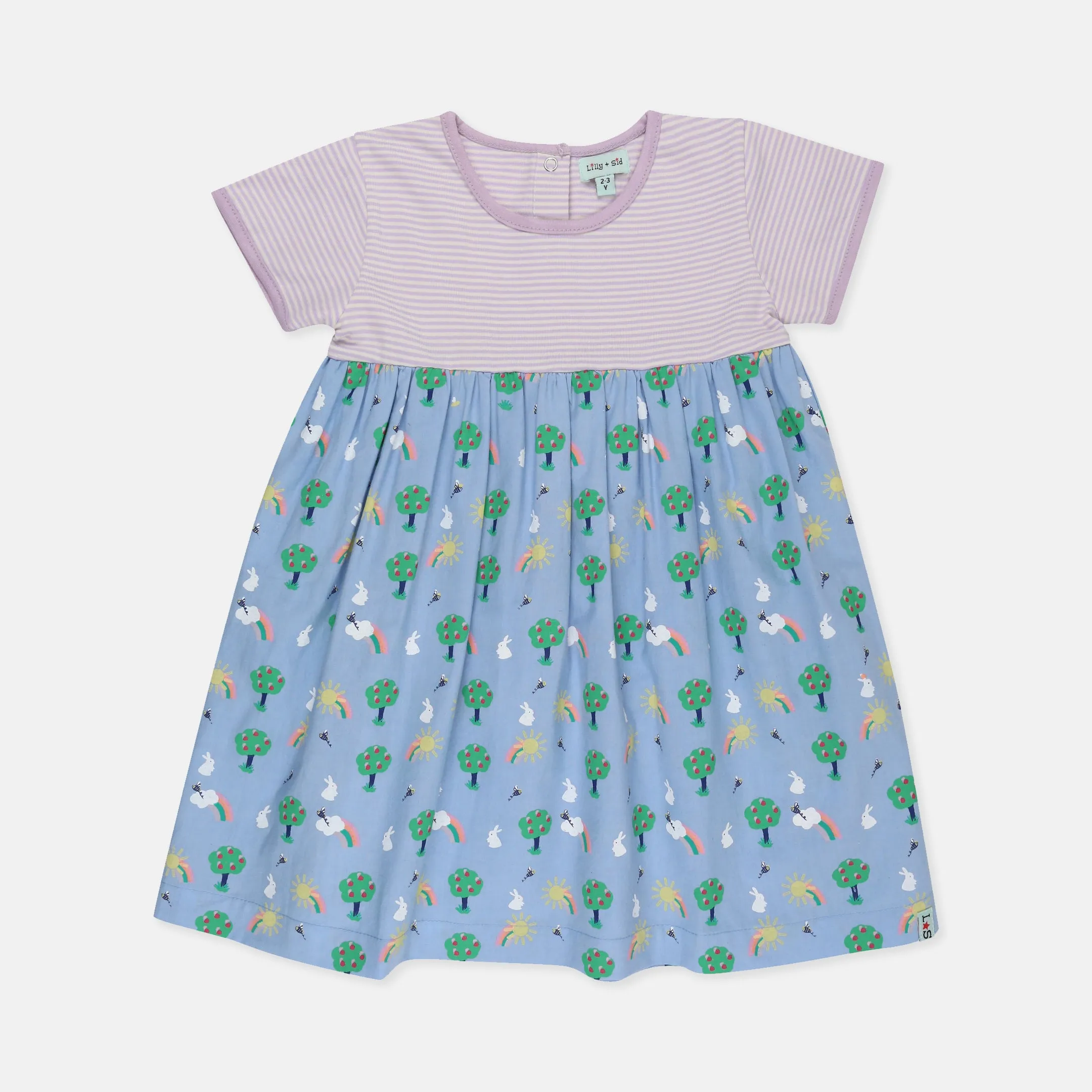 Multicoloured Bunny Print Dress