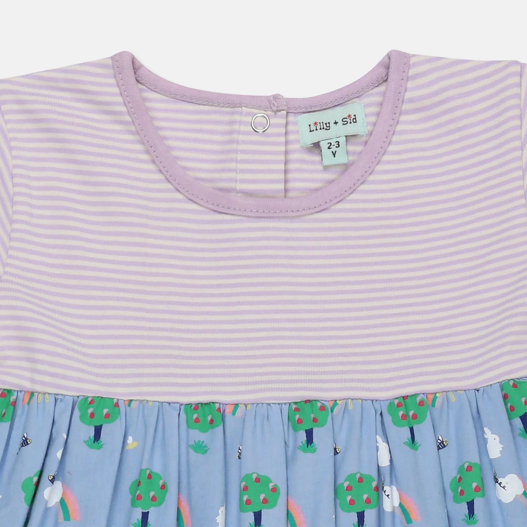 Multicoloured Bunny Print Dress