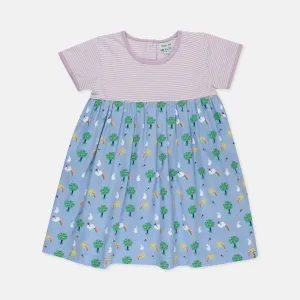 Multicoloured Bunny Print Dress