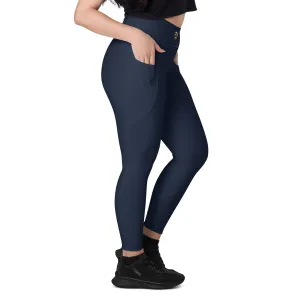 Navy Blue Chaitanya Abara Pocket Leggings