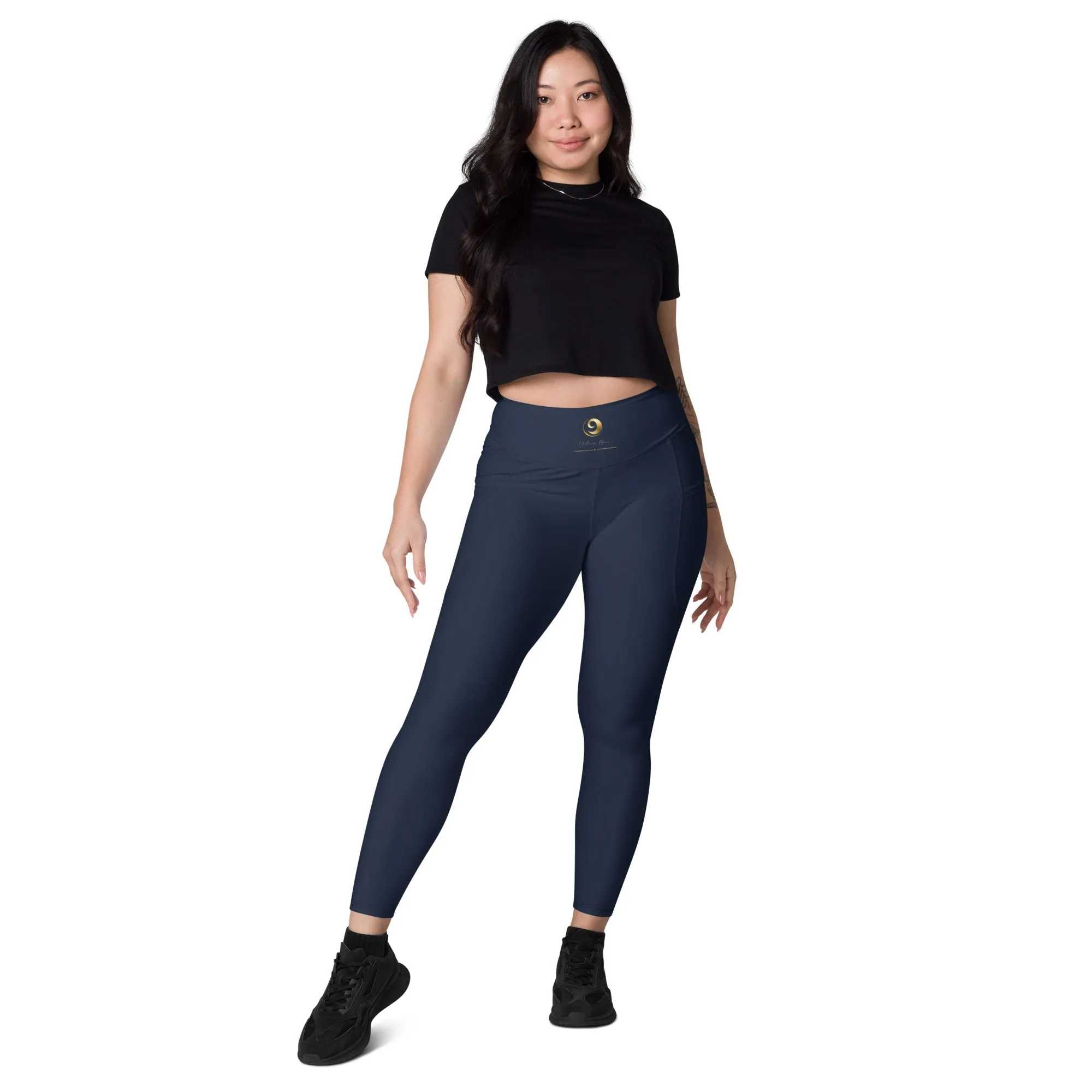 Navy Blue Chaitanya Abara Pocket Leggings