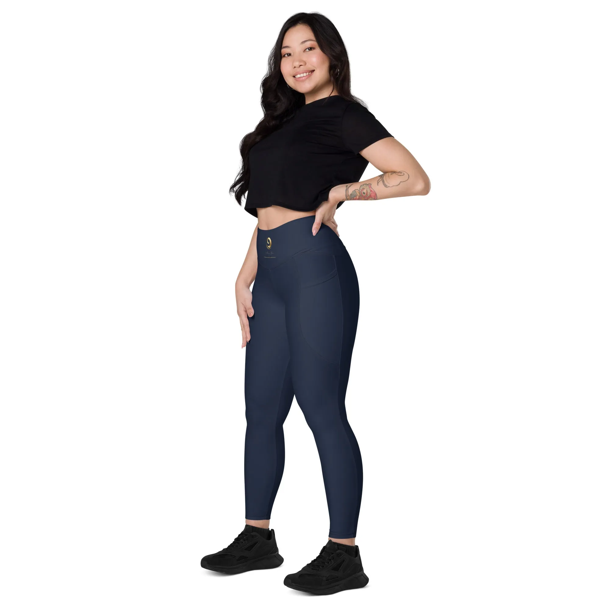 Navy Blue Chaitanya Abara Pocket Leggings