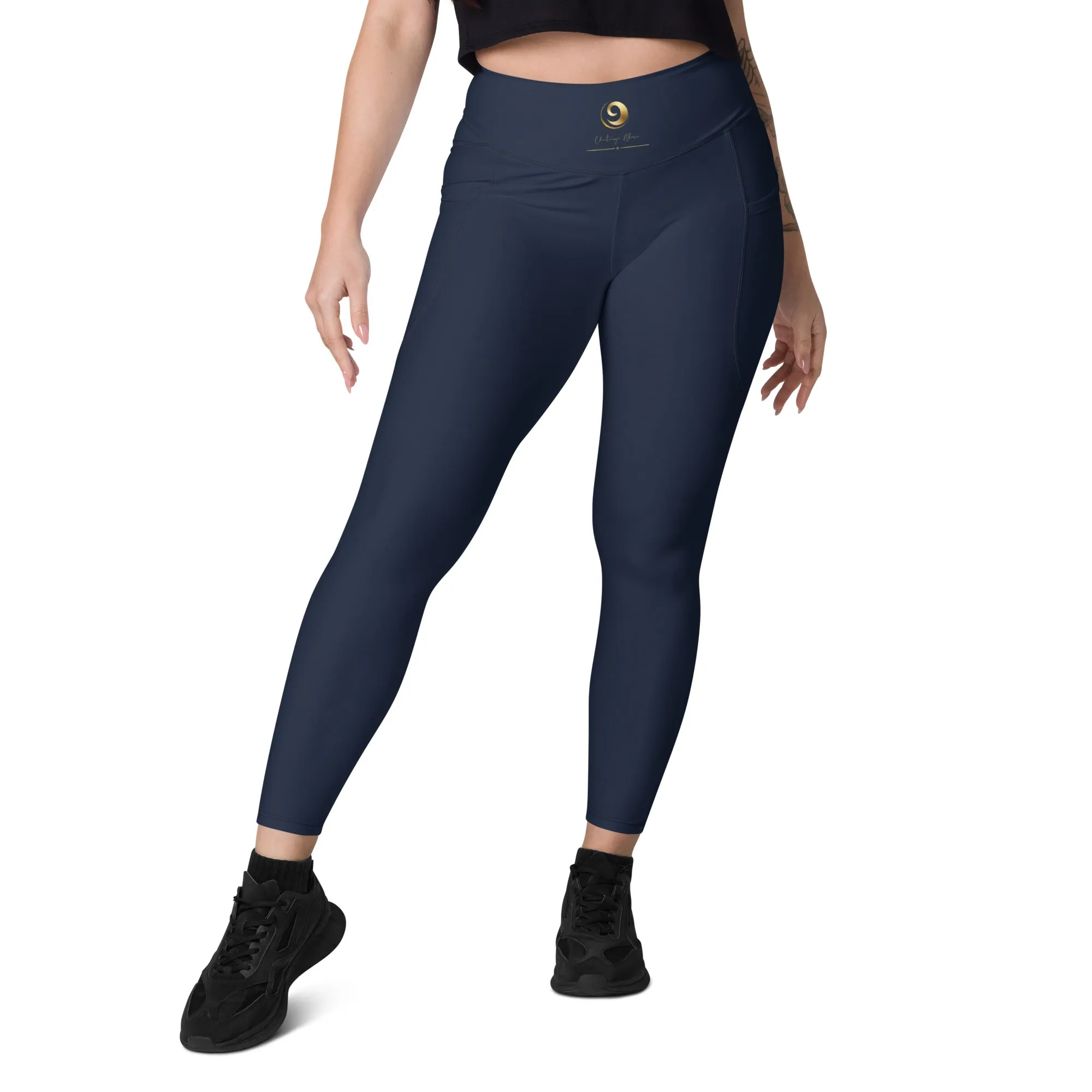 Navy Blue Chaitanya Abara Pocket Leggings