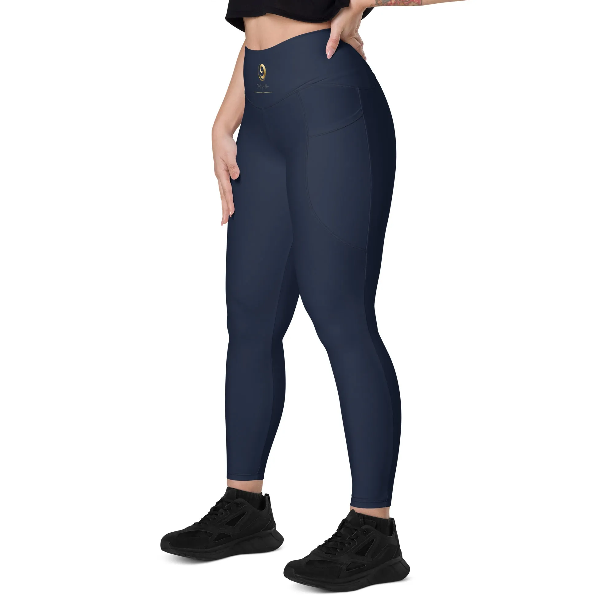 Navy Blue Chaitanya Abara Pocket Leggings