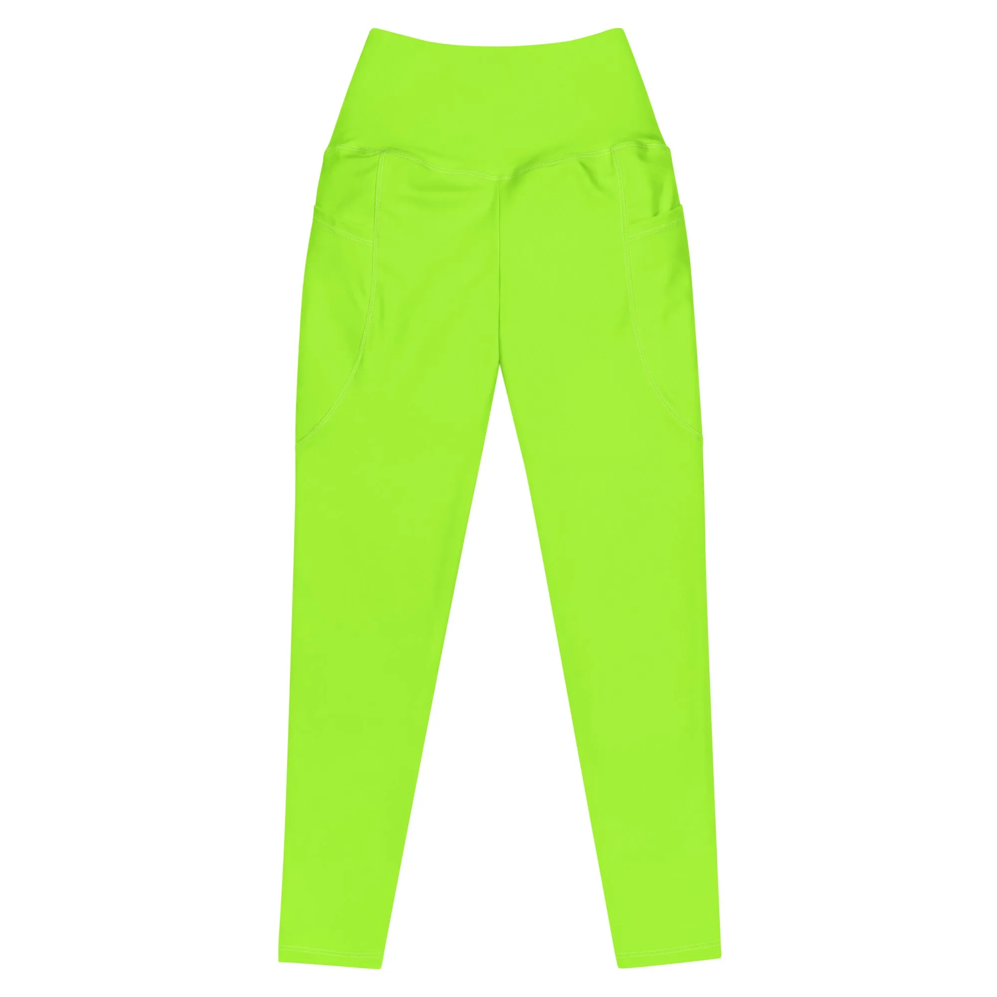 Neon Green Leggings with Pocket
