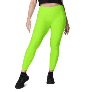 Neon Green Leggings with Pocket
