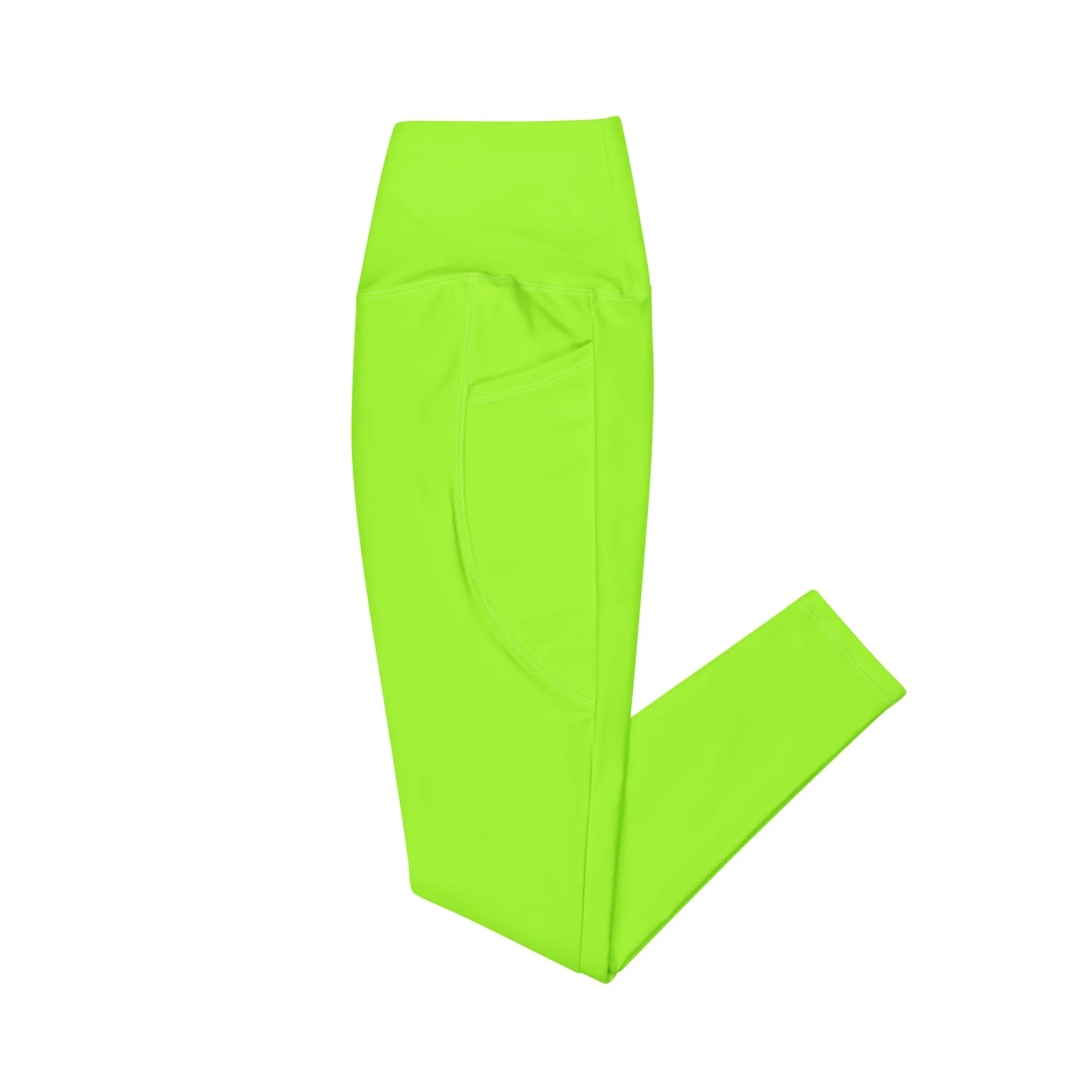 Neon Green Leggings with Pocket