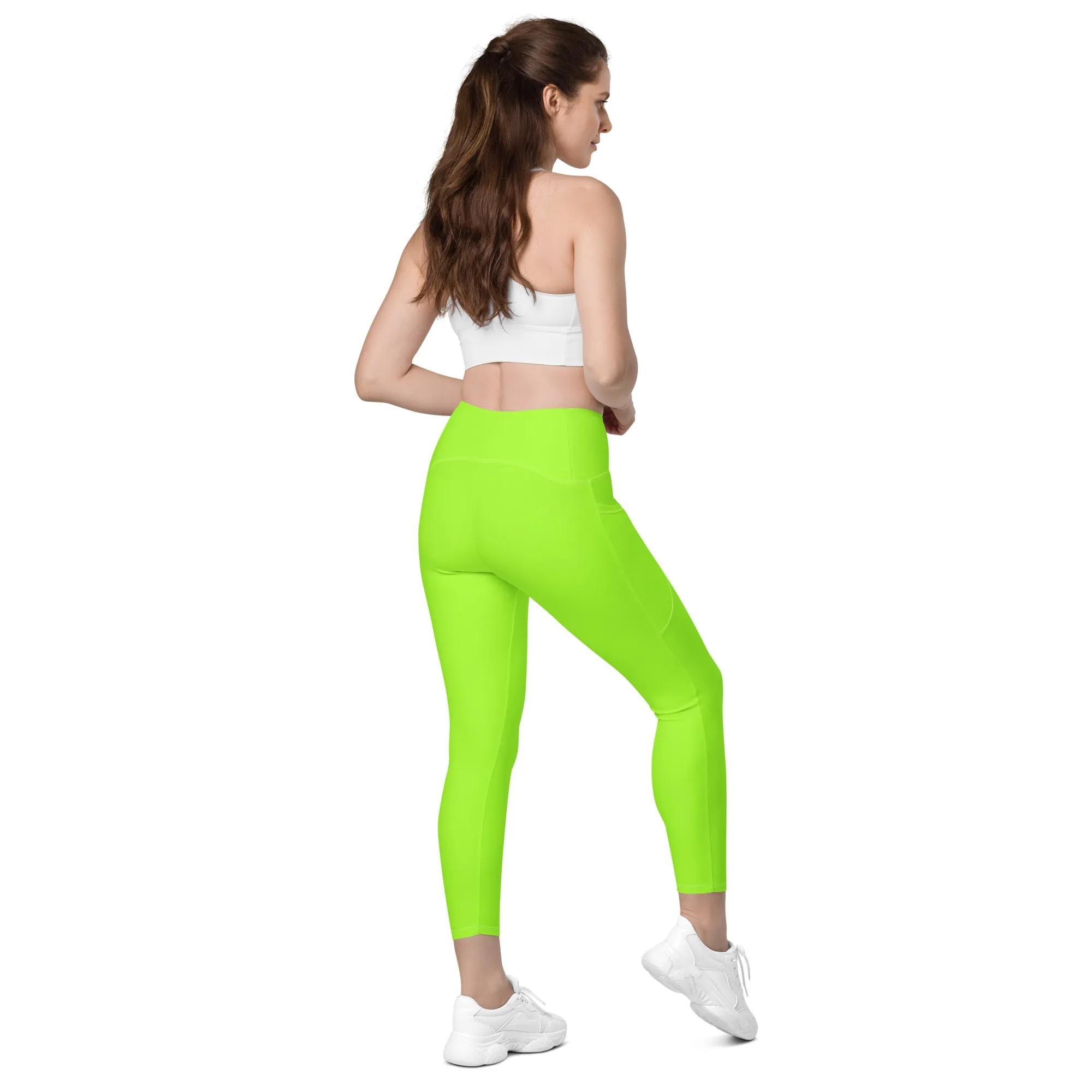 Neon Green Leggings with Pocket