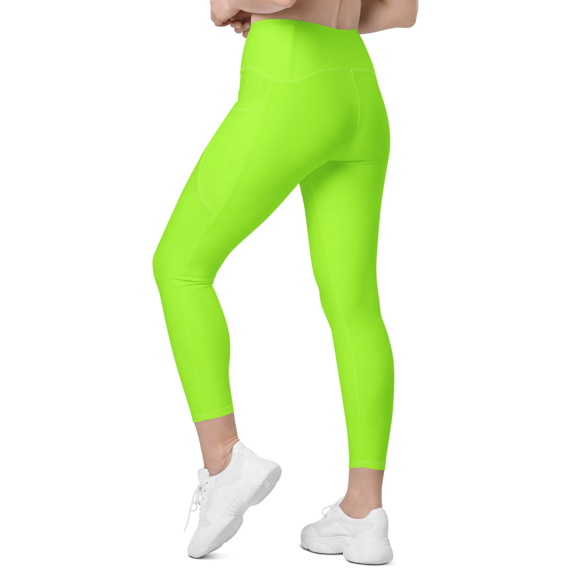 Neon Green Leggings with Pocket