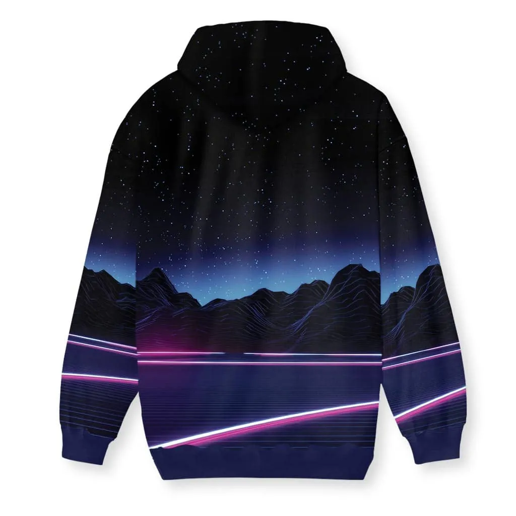 Neon Highway Men's Zip-Up Hoodie