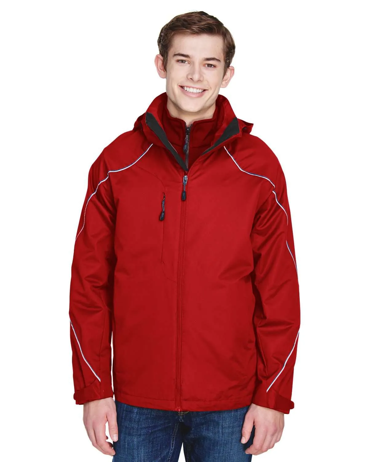 North End Men's Angle 3-in-1 Zip-Off Hood Jacket - 88196