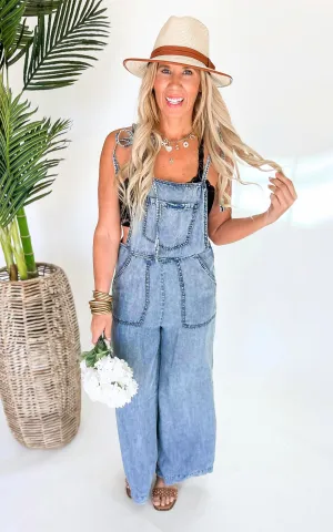 Not A Farmer Acid Wash Jumpsuit - Final Sale