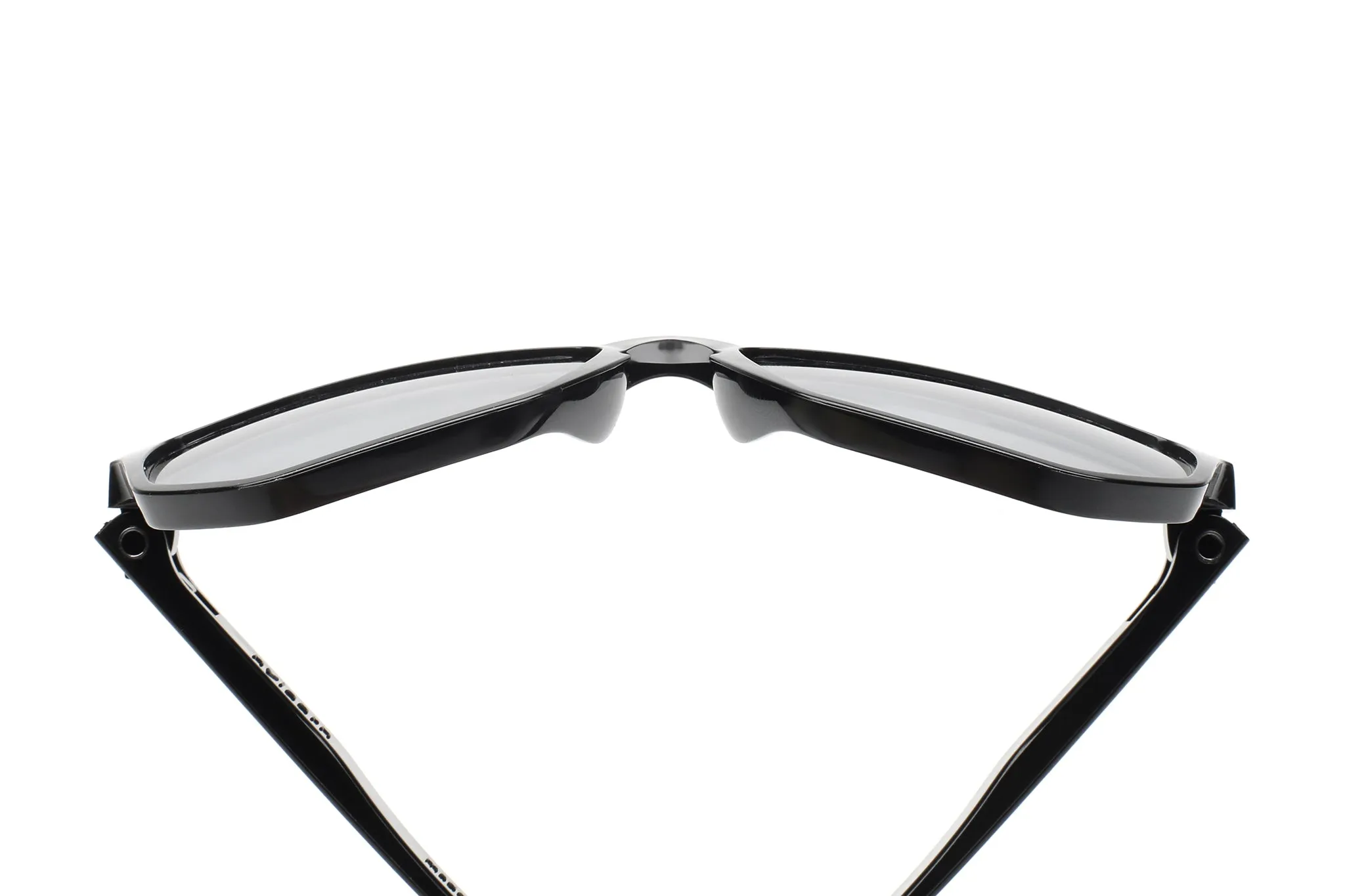 NYLAARN Bio-Black “Lawnmower” Blend Sunglasses - Polarized Gray Gradient   Black Mirror Lens