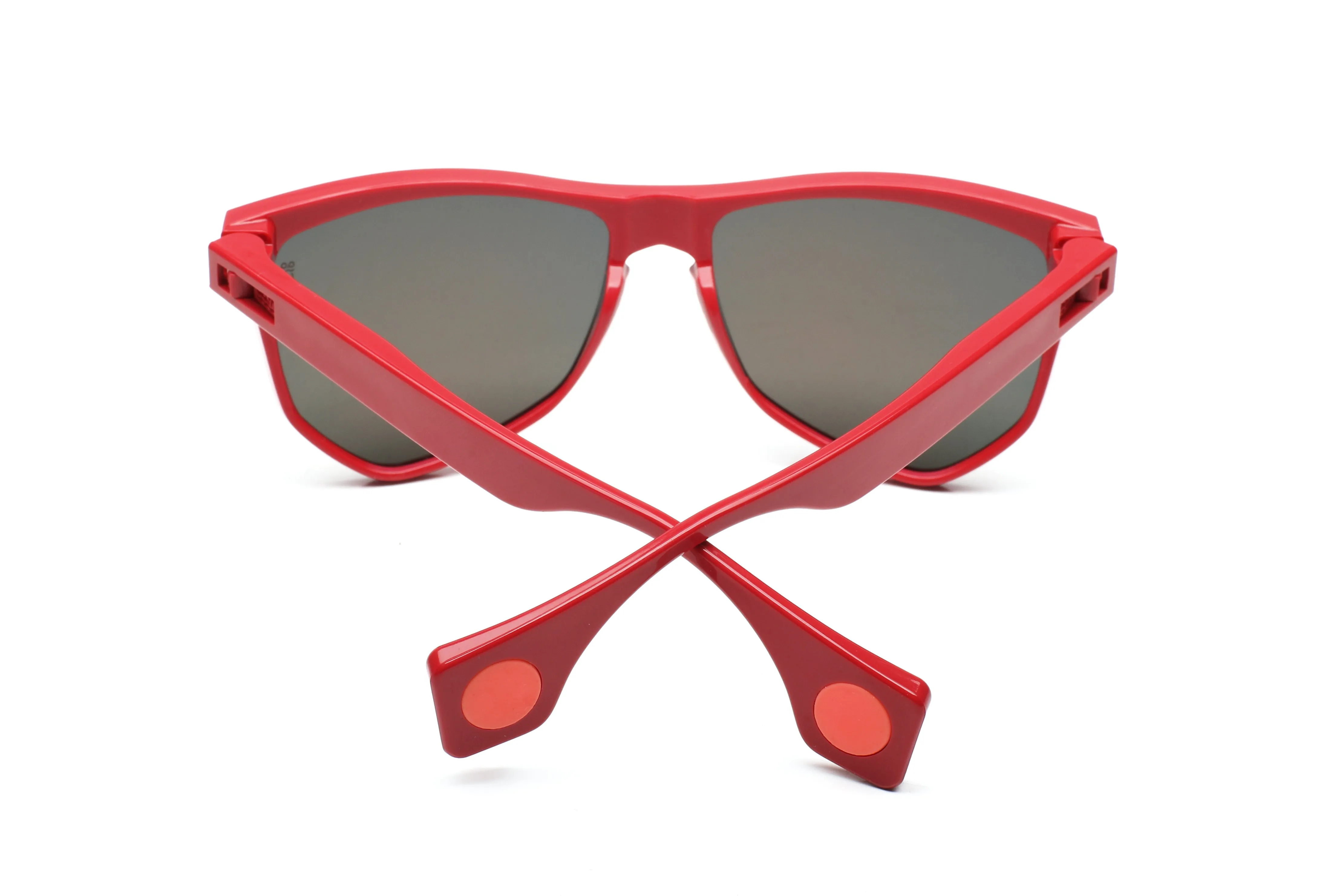 NYLAARN Bio-Red “Just Red” Blend Sunglasses - Solid Tan   Red Mirror Lens