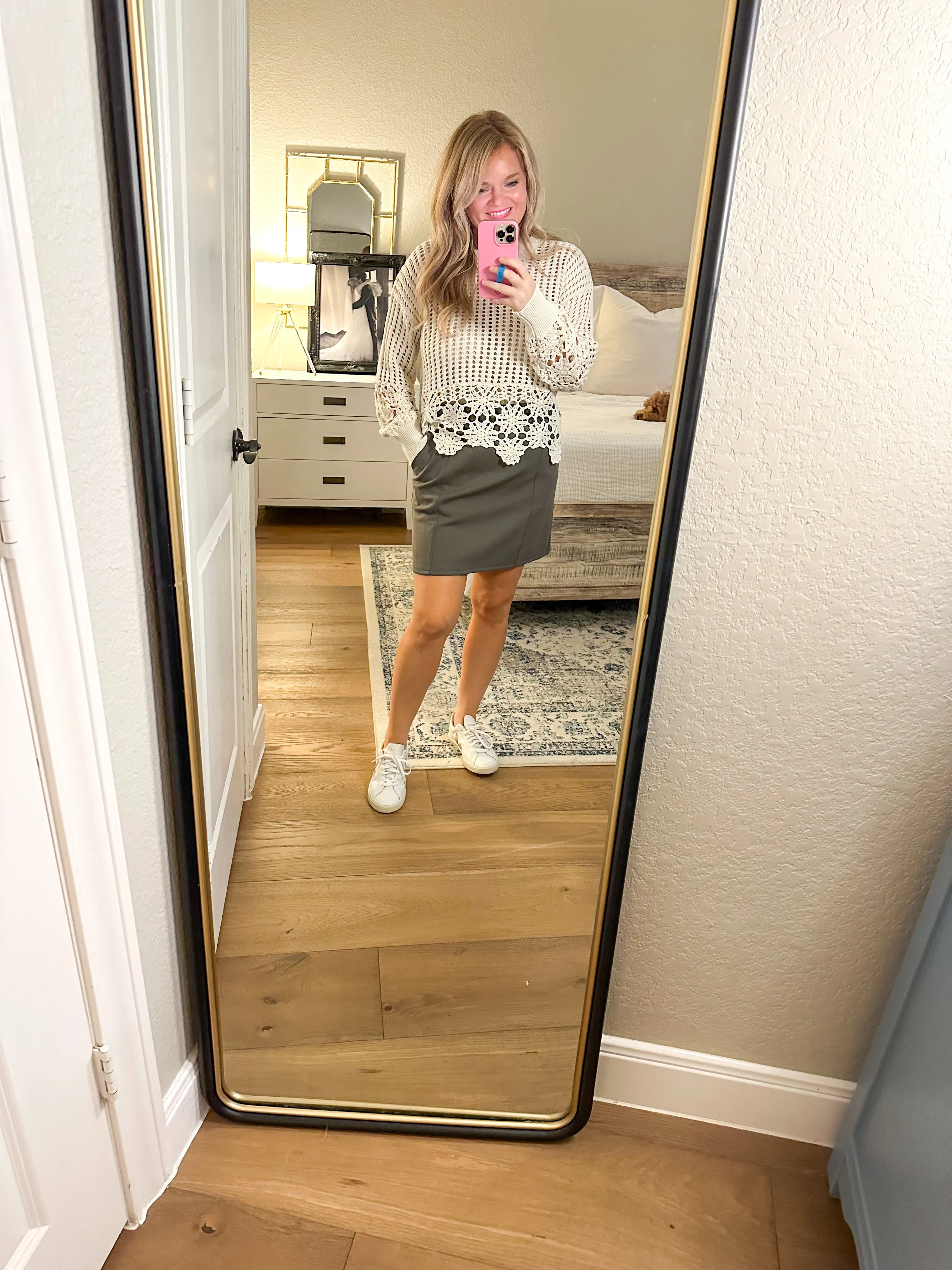 Olive Scuba Skirt