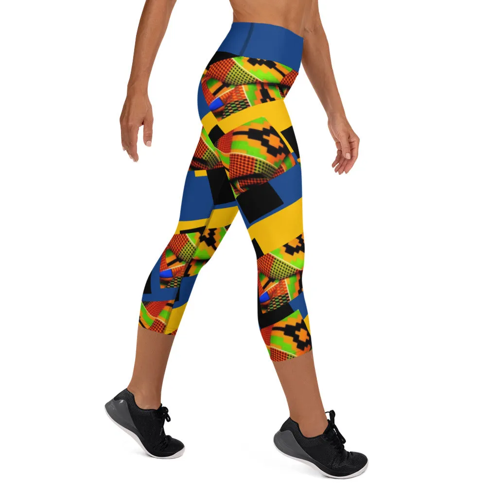 Origen Destination |On-Arrival Point of Origen African Symbol-inspired Yoga Capri Leggings