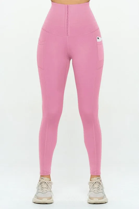 OTOS Active Corset leggings  Soft Body Shaper with Pockets