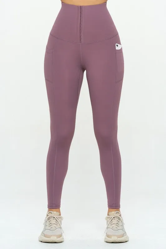 OTOS Active Corset leggings  Soft Body Shaper with Pockets