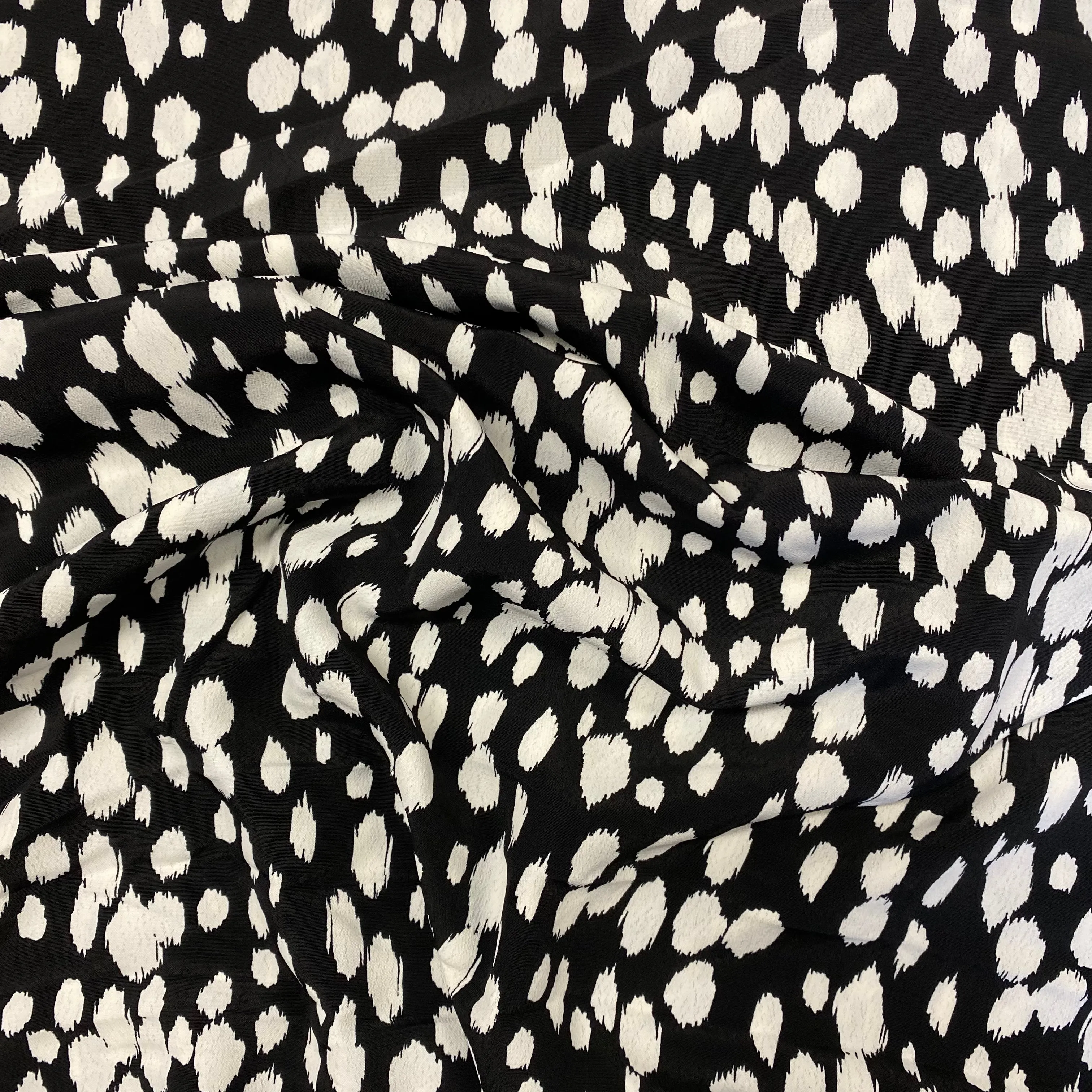 Paint Dot Crepe - Black