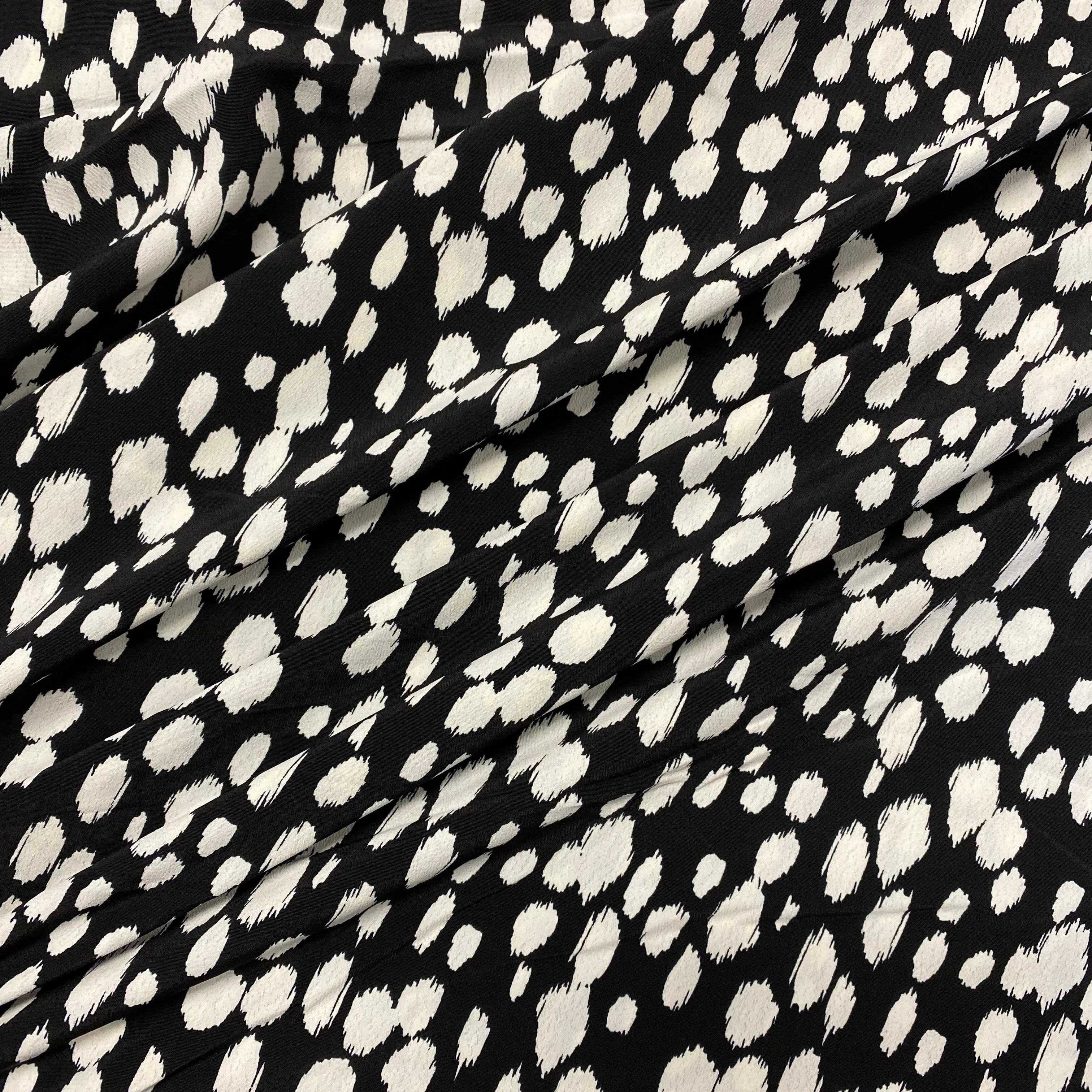 Paint Dot Crepe - Black