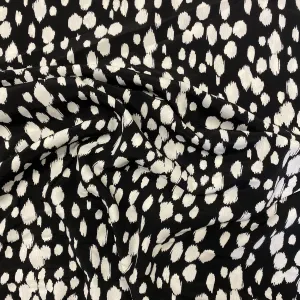 Paint Dot Crepe - Black