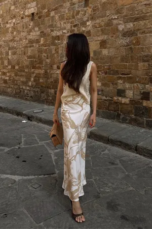 Palermo Maxi Skirt in Dulce Cream