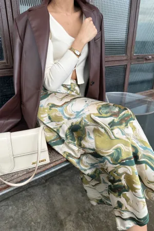 Palermo Maxi Skirt in Eden Green