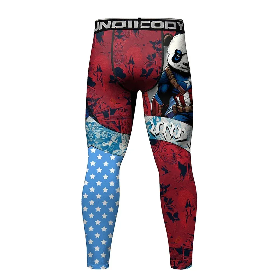 Panda Compression 'Captain Panda' Leggings Spats
