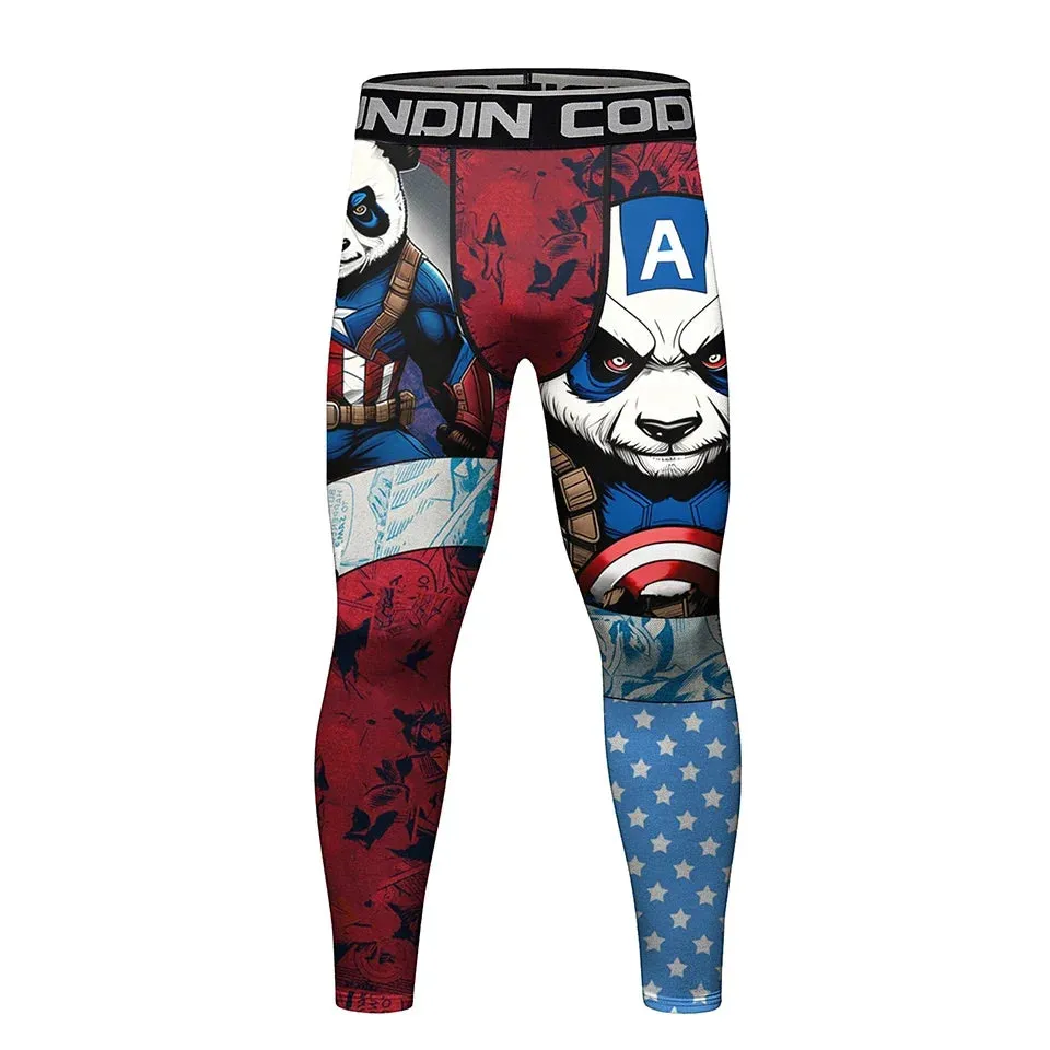 Panda Compression 'Captain Panda' Leggings Spats