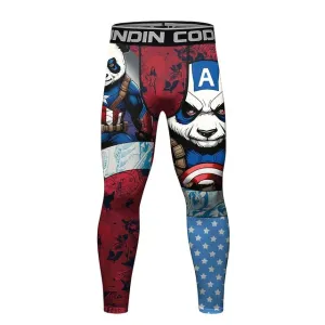 Panda Compression 'Captain Panda' Leggings Spats