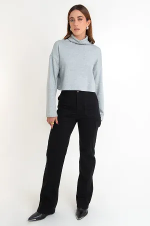 Pantalón de cintura alta cargo fit recto