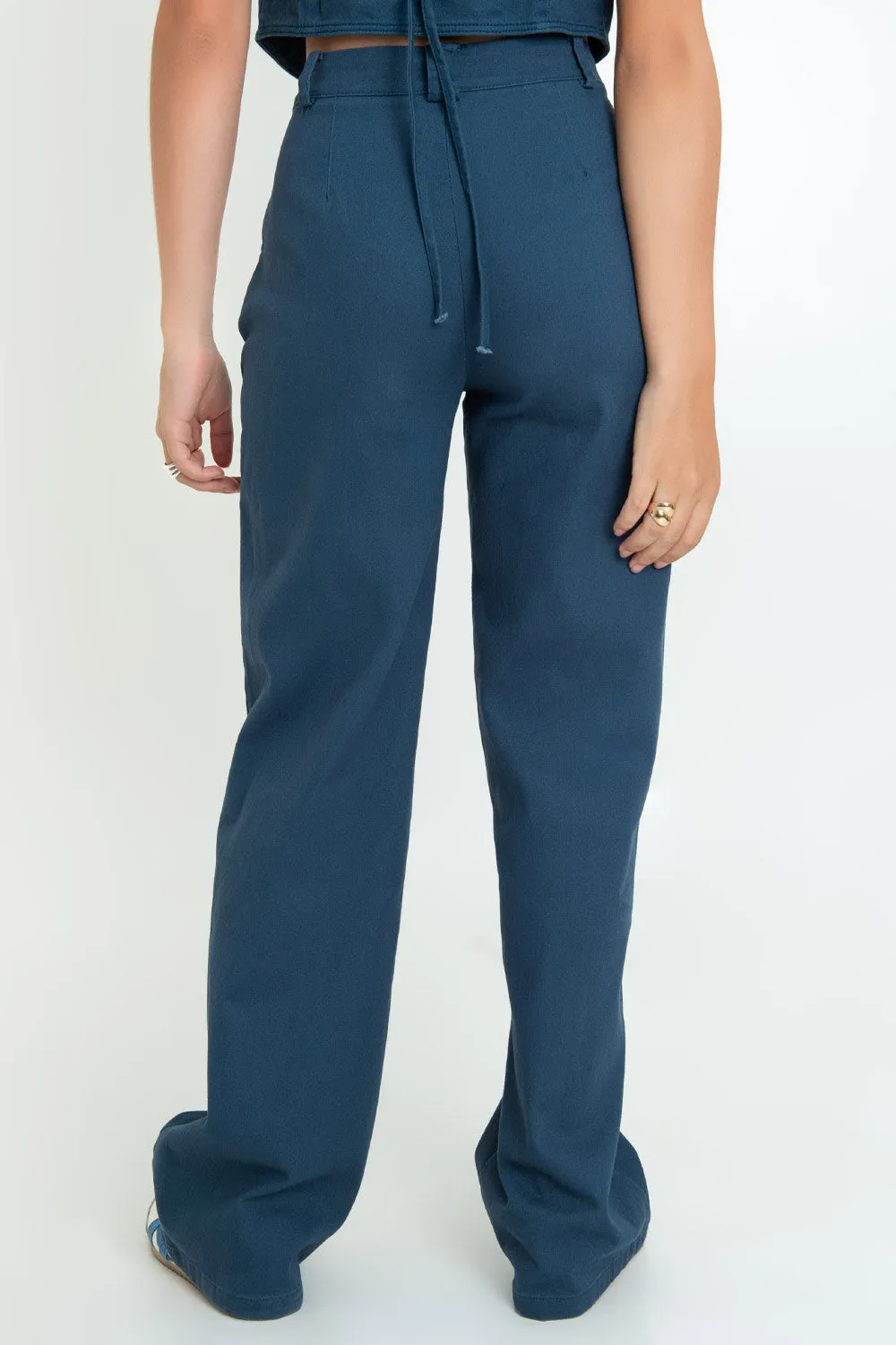 Pantalón de fit recto raya frontal