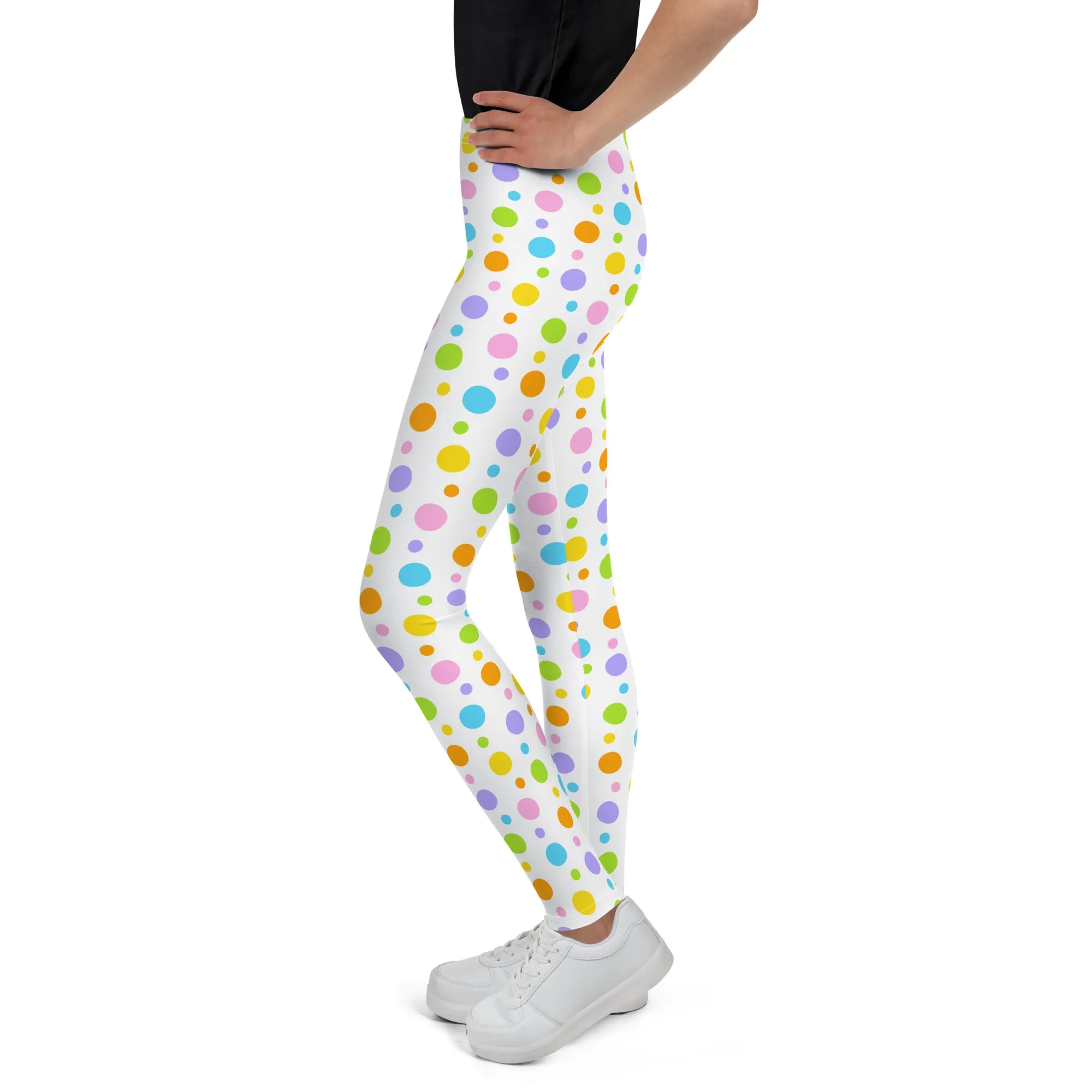 Pastel Polka Dot Youth Leggings