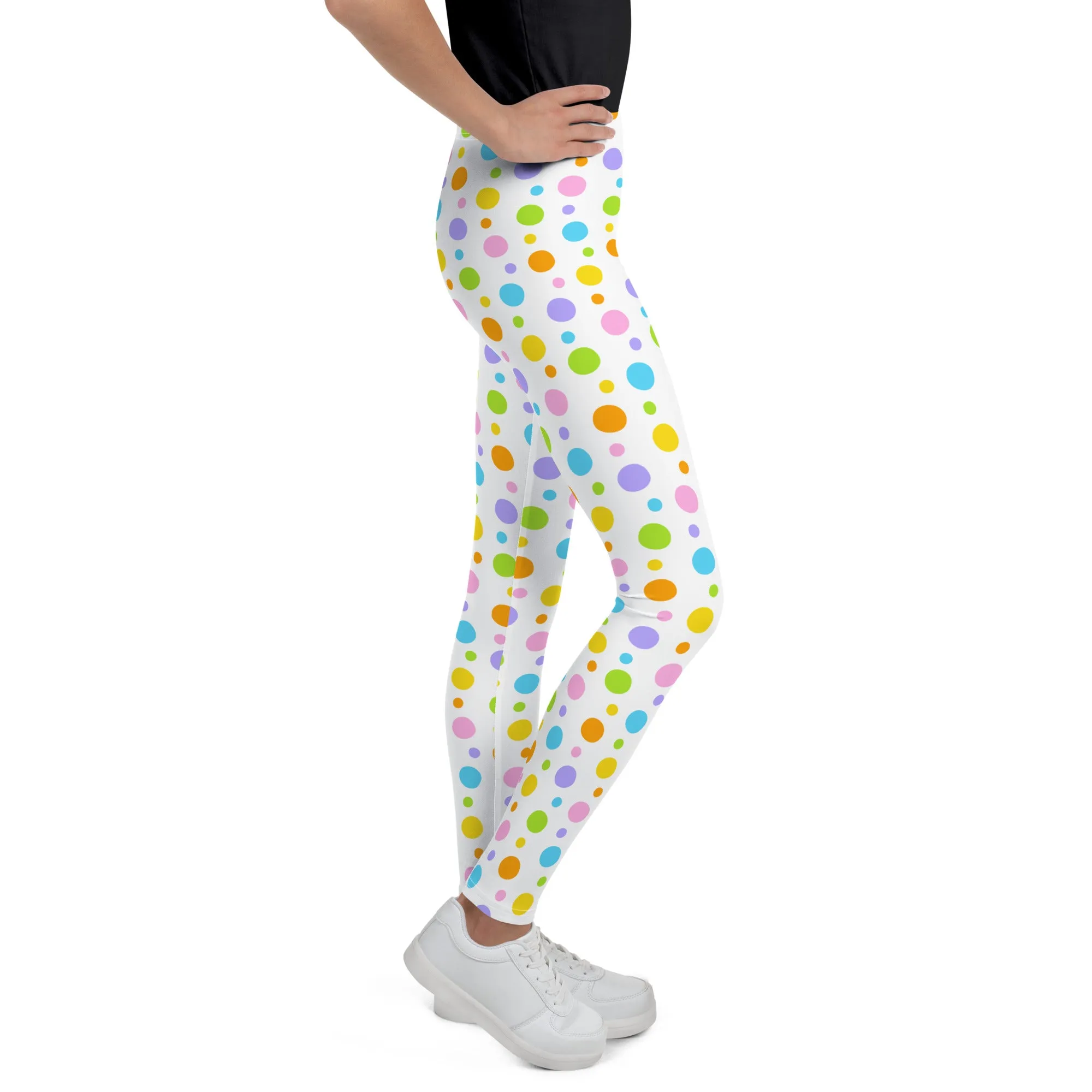Pastel Polka Dot Youth Leggings