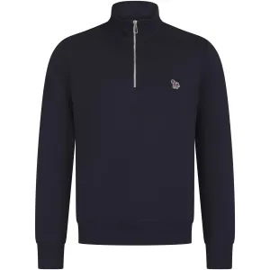 PAUL SMITH ZEBRA ZIP-NECK SWEATSHIRT