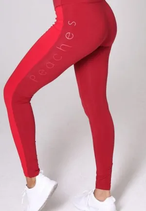 Peaches Sportswear - Fierce Burgundy/Light Burgundy Leggings