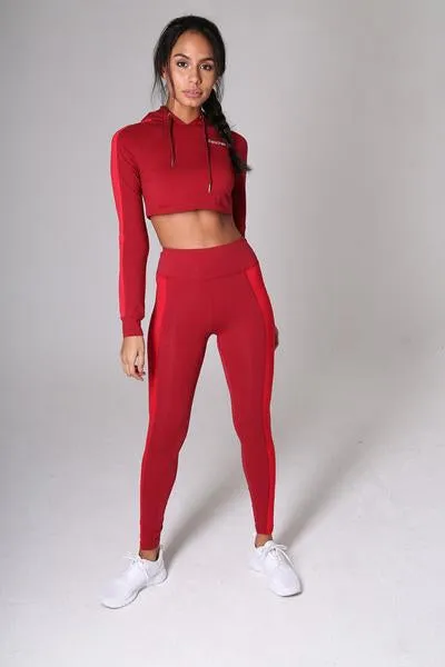 Peaches Sportswear - Fierce Burgundy/Light Burgundy Leggings