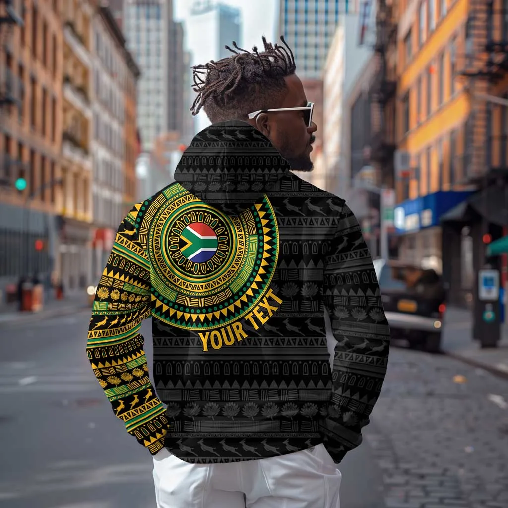 Personalised South Africa African Tribal Pattern Zip Hoodie Chest Arm Tattoo LT15