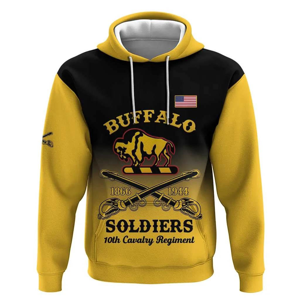 Personalized Afro-Americans Buffalo Soldiers Zip Hoodie 10th Cavalry Regiment LT15