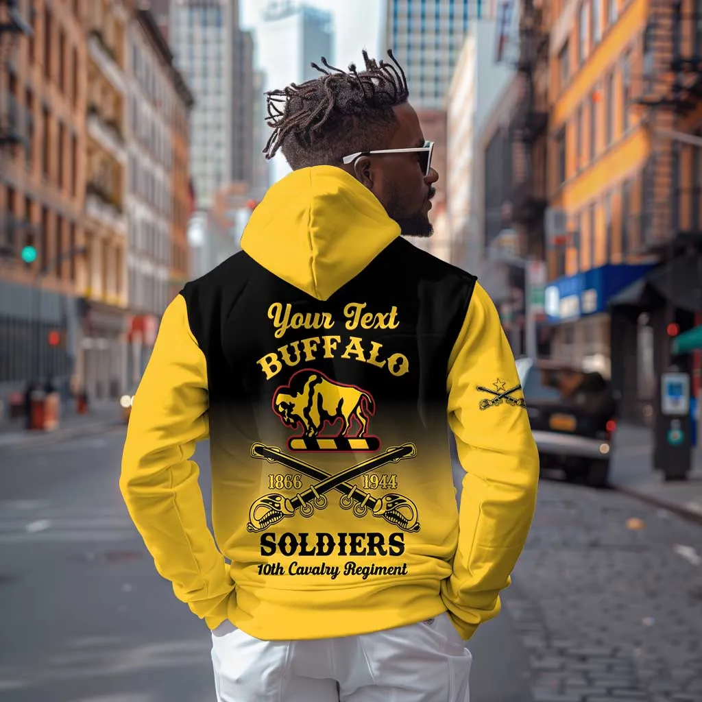 Personalized Afro-Americans Buffalo Soldiers Zip Hoodie 10th Cavalry Regiment LT15