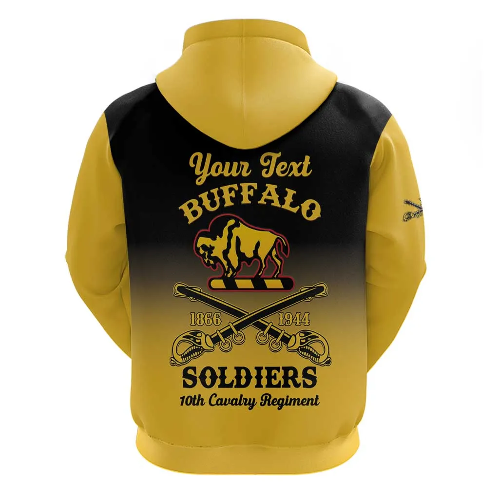 Personalized Afro-Americans Buffalo Soldiers Zip Hoodie 10th Cavalry Regiment LT15