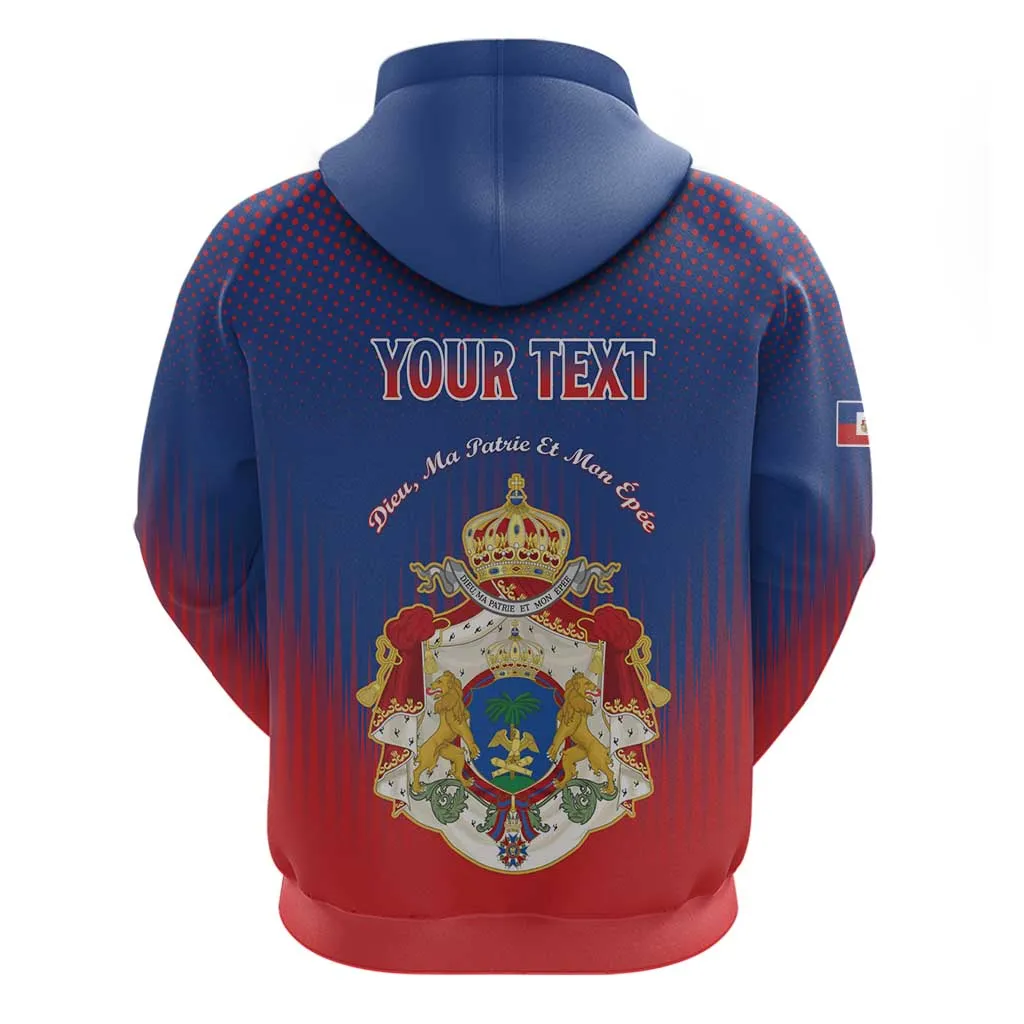Personalized Anpi an Ayiti Zip Hoodie Imperial Coat Of Arms Flag Style LT15