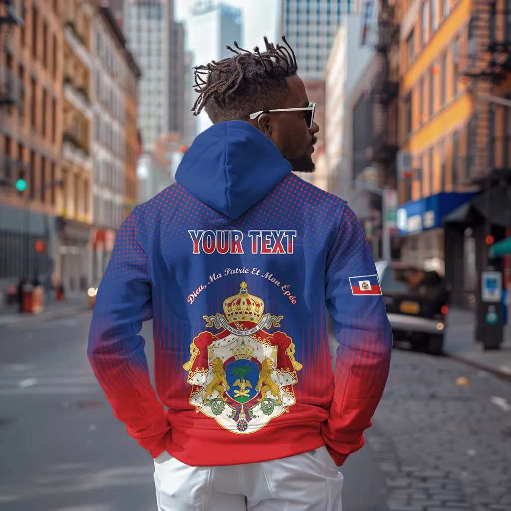 Personalized Anpi an Ayiti Zip Hoodie Imperial Coat Of Arms Flag Style LT15