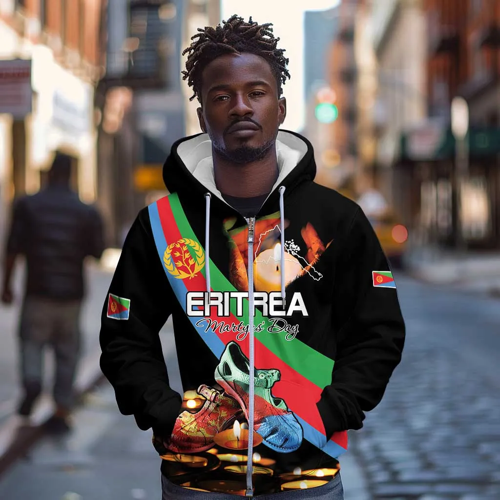 Personalized Eritrea Martyrs Day Zip Hoodie Candlelight Vigil Remembering Our Heroes LT15