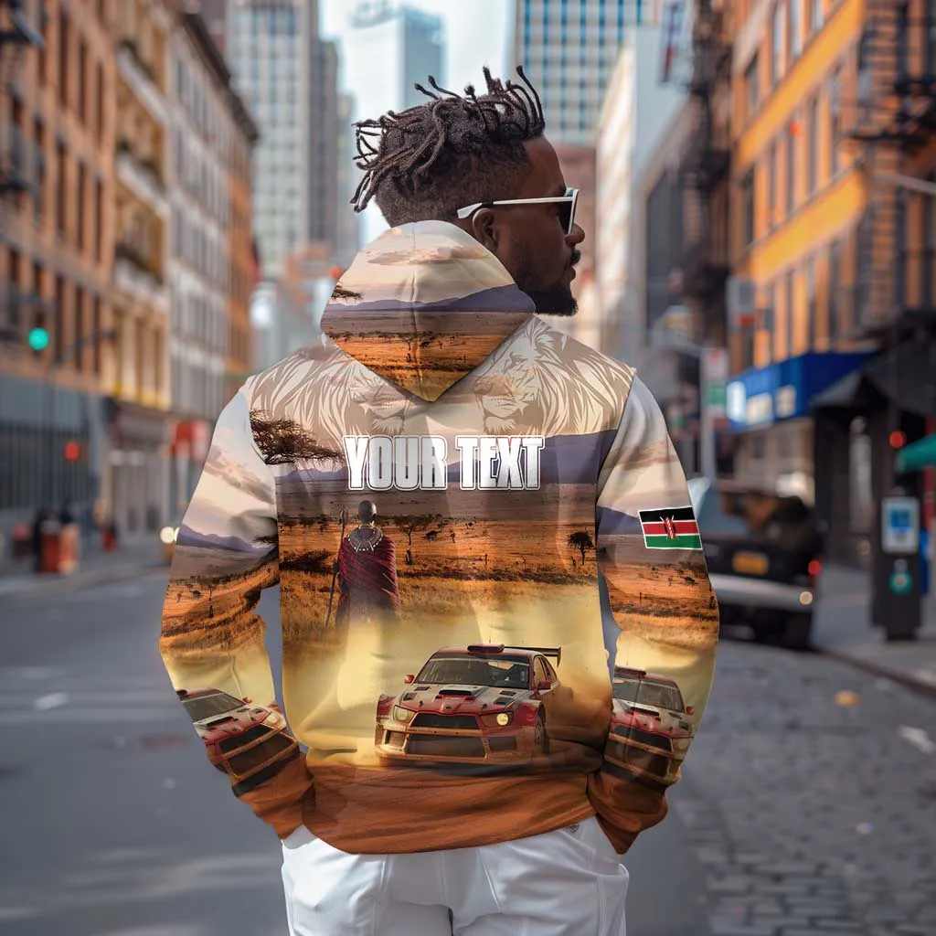 Personalized Kenya Safari Racing Car Zip Hoodie Come On Kenyan LT15