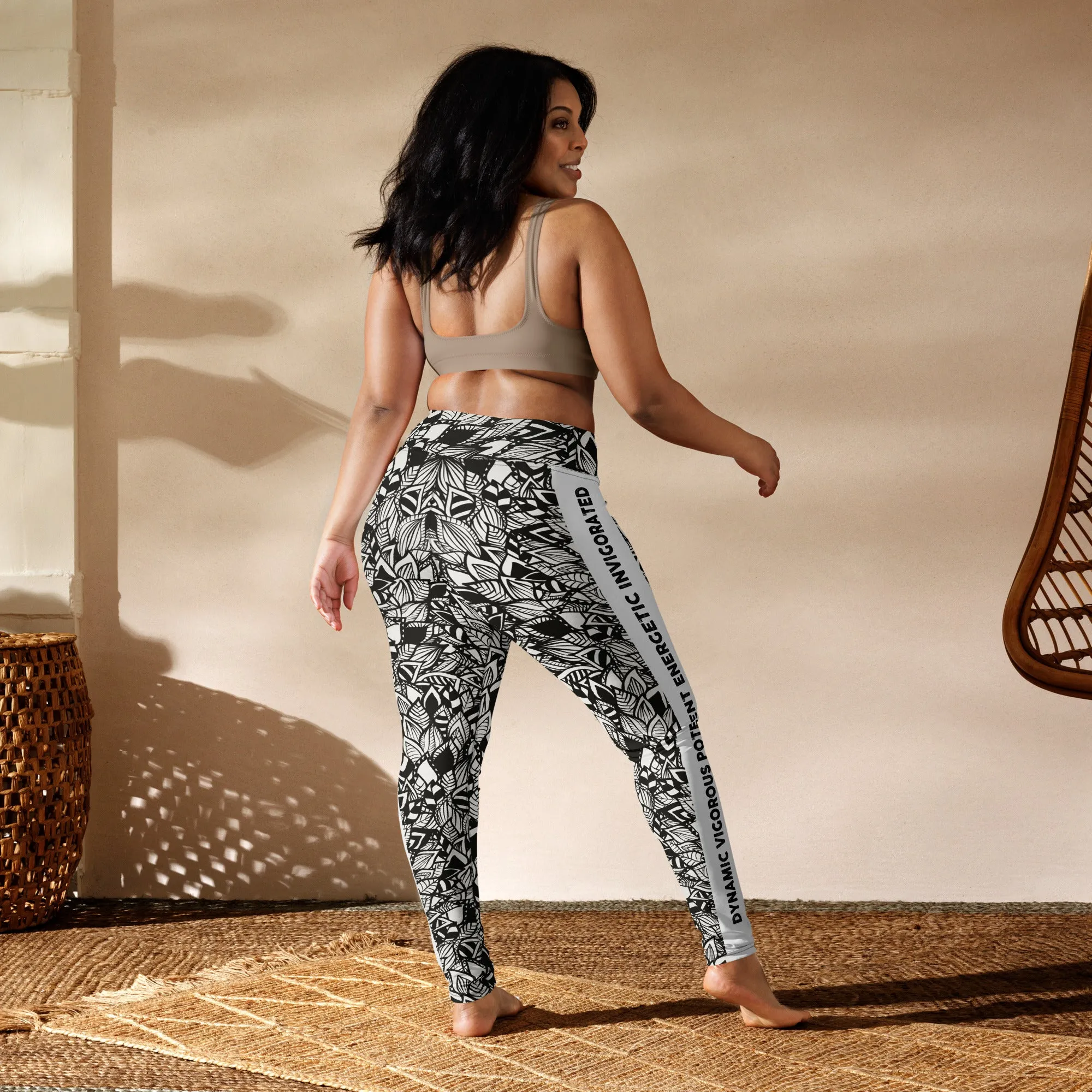 Physical Strength Slogan Yoga Leggings