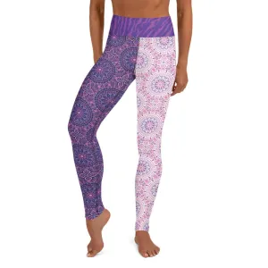 Pink Purple Zebra Lilly - Yoga Leggings