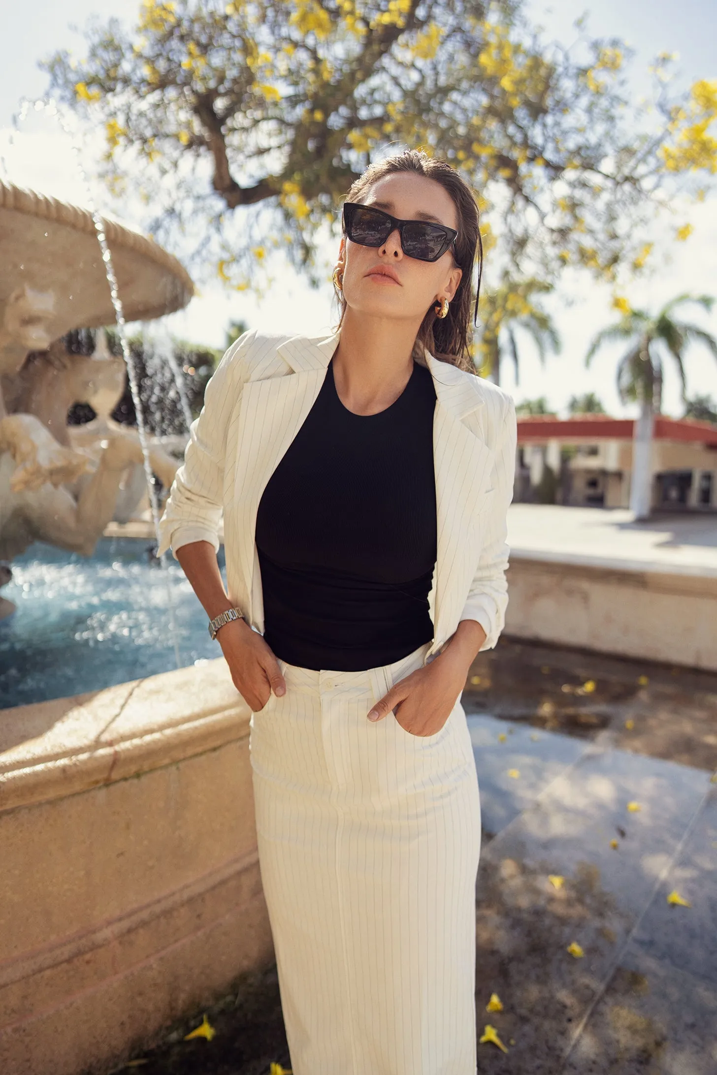 PINSTRIPE SKIRT